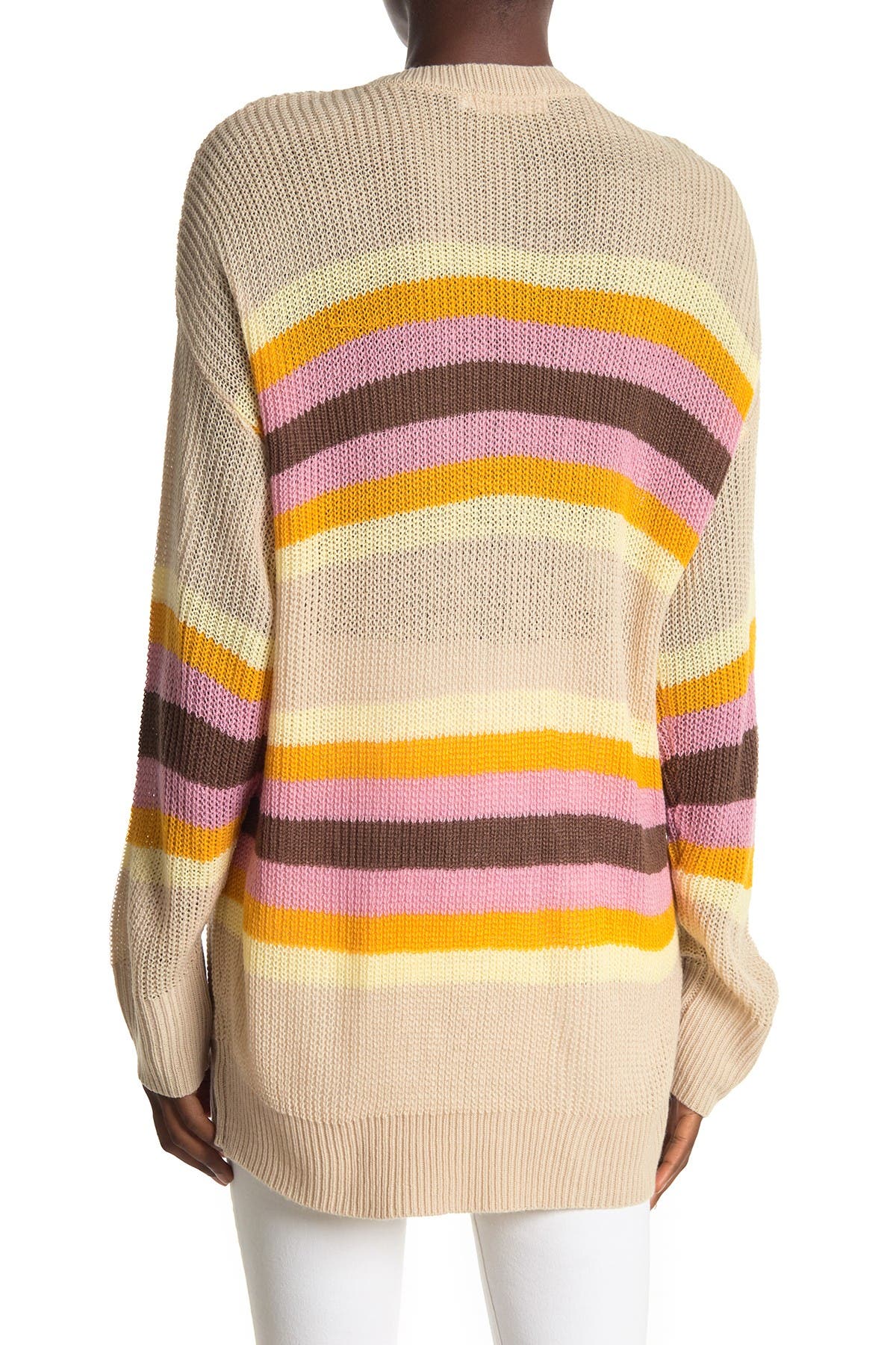 All in Favor Striped Dolman Sleeve Tunic Sweater (Women) | Nordstromrack