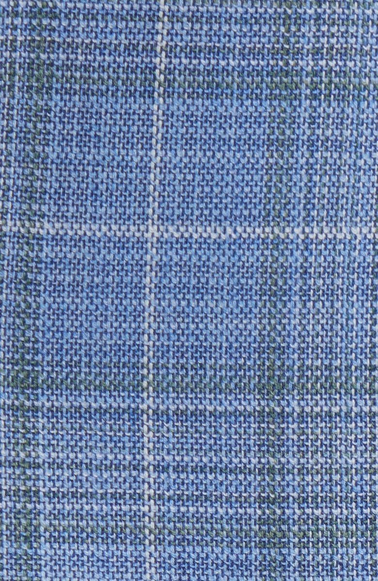Nordstrom Azzur Plaid Wool Sport Coat, Alternate, color, Blue Azzurra Texture Plaid