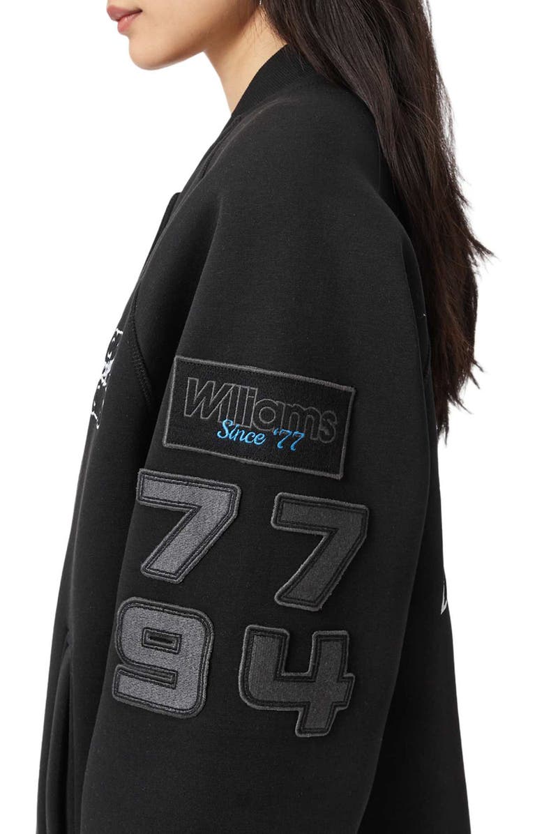 AllSaints Nico Cotton Blend Bomber Jacket, Alternate, color, Black