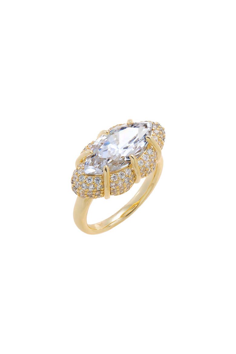 Vintage Inspired Marquise CZ Ring, Alternate, color, Gold