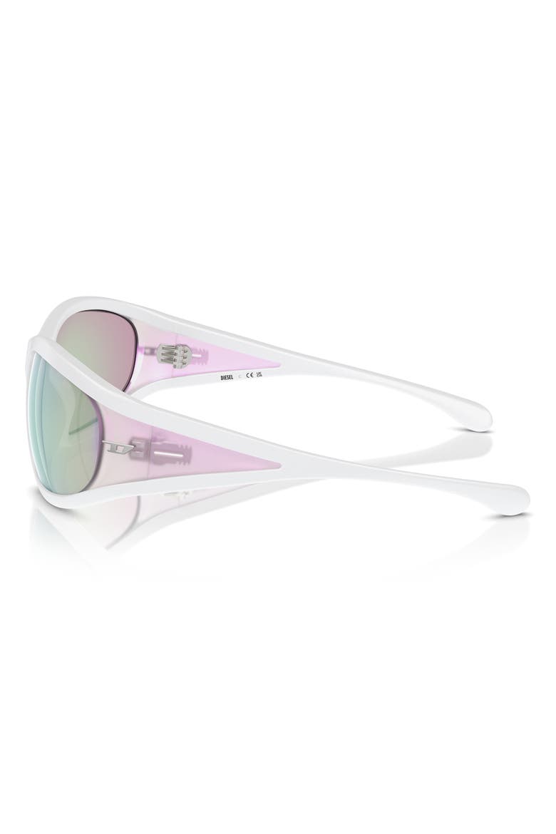 65mm Oversize Pillow Sunglasses, Alternate, color, MATTE WHITE/ BUBBLE