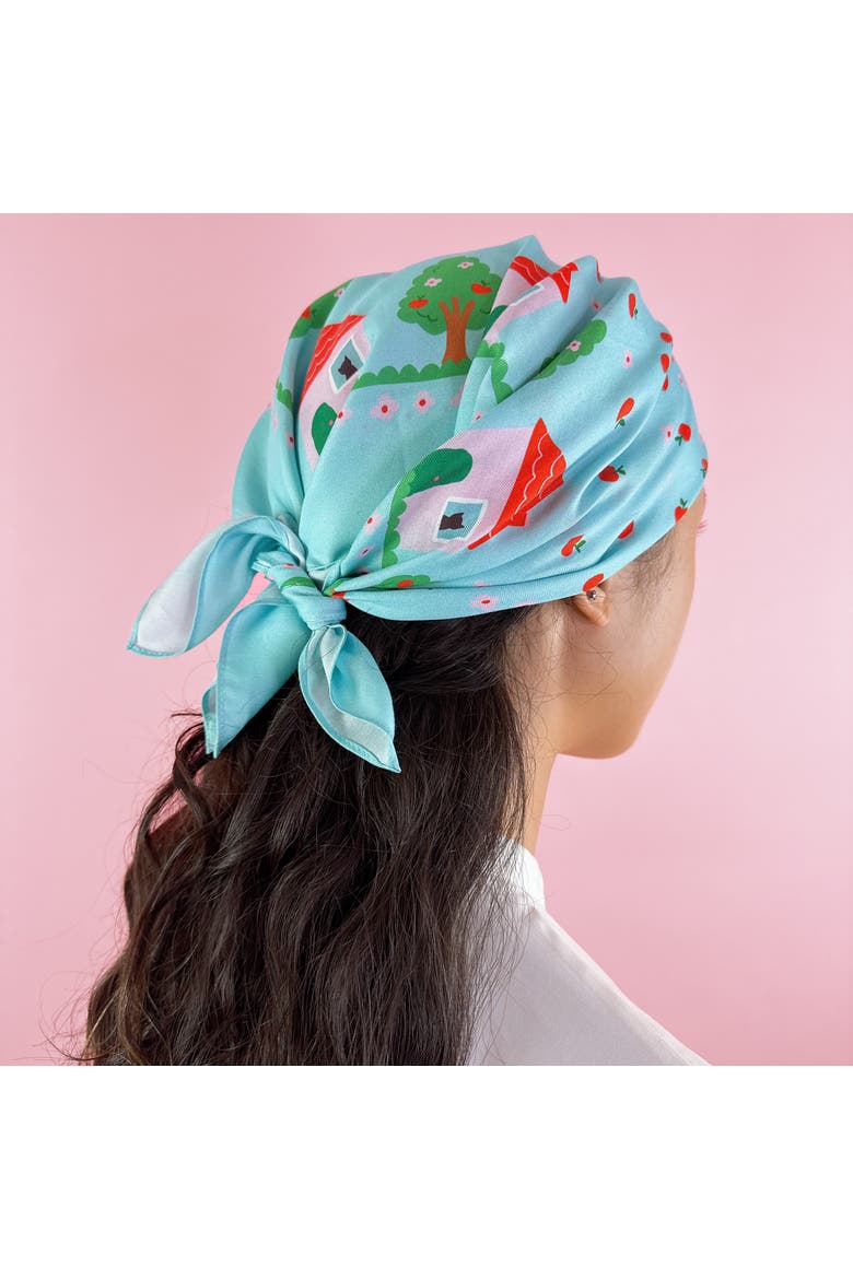 House Cotton Silk Bandana, Alternate, color, Blue