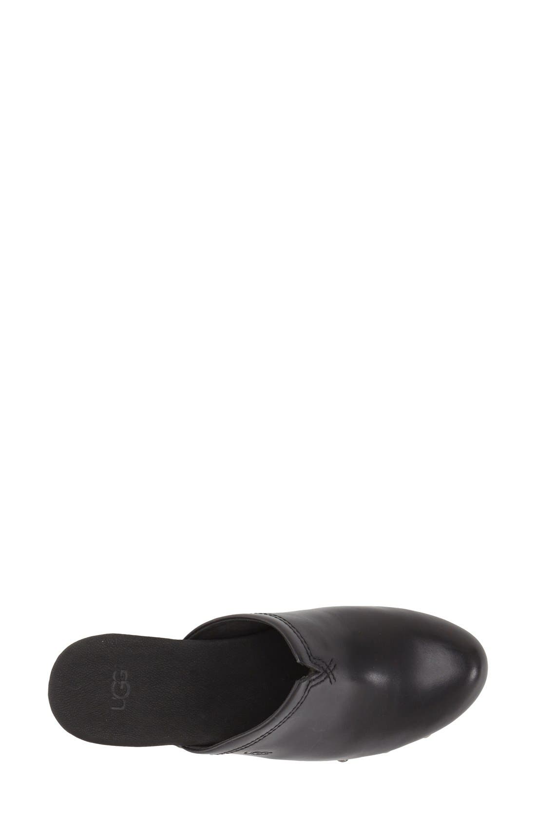 'Kay' Clog, Alternate, color, BLACK LEATHER