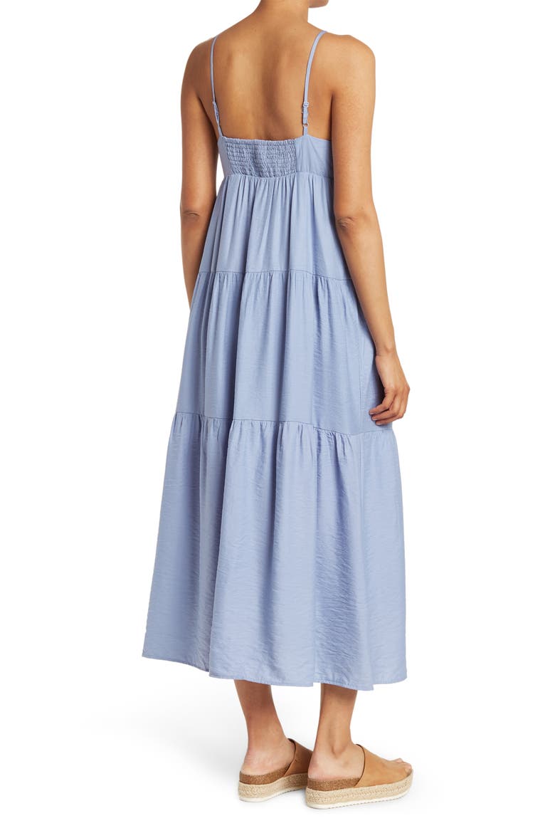 Multi-Tier Spaghetti Strap Dress, Alternate, color, CHAMBRAY