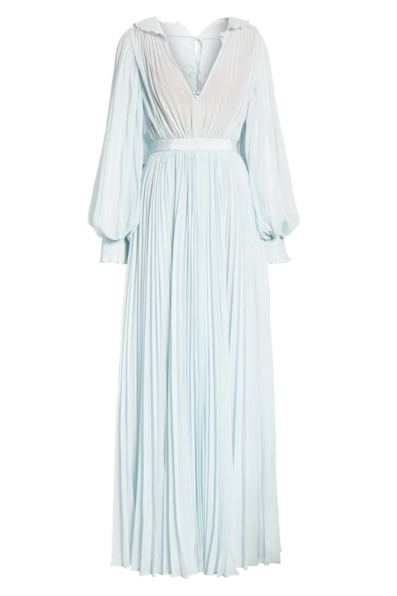 Chiffon Maxi Dress, Alternate, color, BLUE