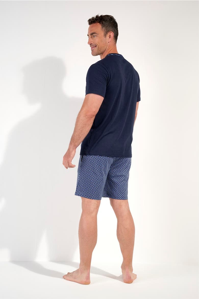 Hampton Short Pajama Set, Alternate, color, Navy Print