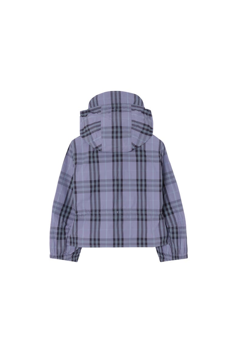 Check Nylon Hooded Jacket, Alternate, color, Mineral purple