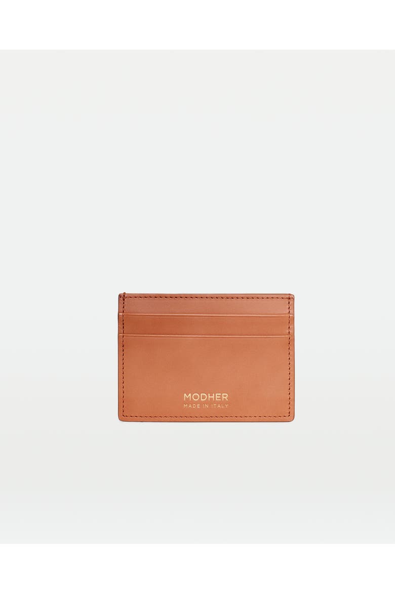 Credit Card Slip In Vegetable Tanned Leather, Alternate, color, Naturale