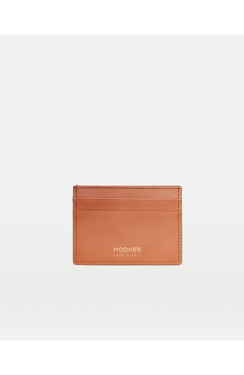 Modher Credit Card Slip In Vegetable Tanned Leather, Alternate, color, Naturale
