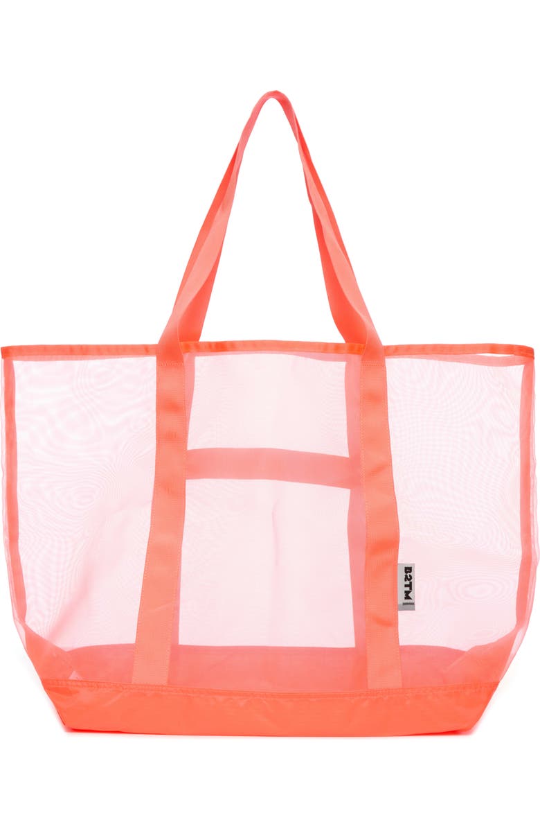 Baboon to the Moon Mesh Tote, Main, color, Neon Punch