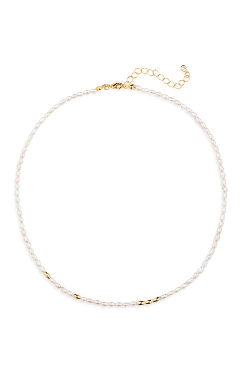 Beaded Freshwater Pearl Necklace