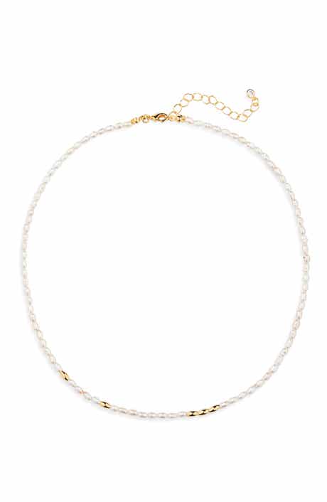 Beaded Freshwater Pearl Necklace