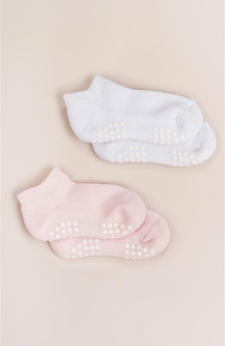 Babycottons Set X2 Media Tenis, Main, color, White & Pink
