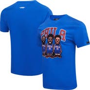 PRO STANDARD Men's Pro Standard Joel Embiid, Tobias Harris, James Harden Royal Philadelphia 76ers Multi Lineup T-Shirt