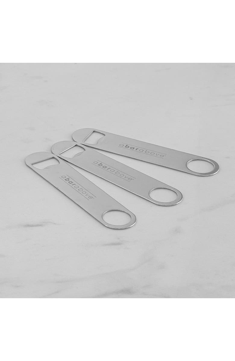 A Bar Above Stainless Steel Bar Blade Bottle Opener, 3 Pack, Alternate, color, Stainless Steel