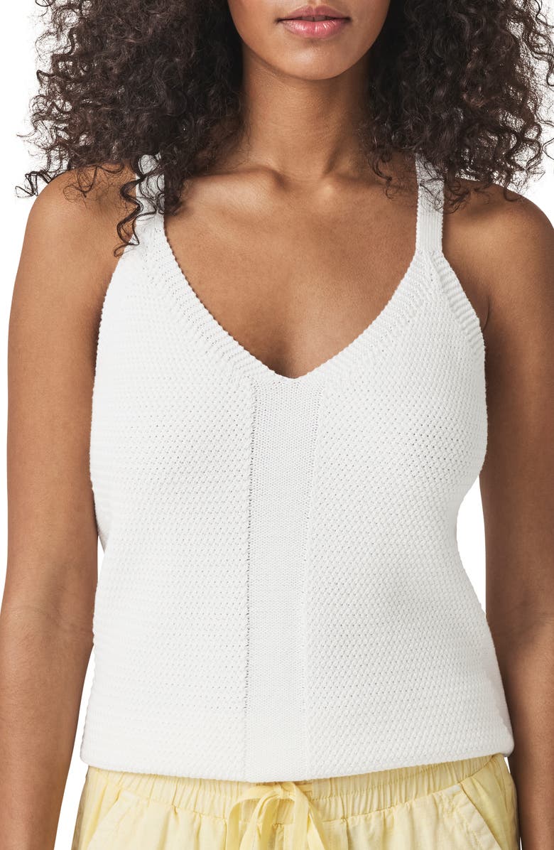 Splendid Banks V-Neck Sweater Tank, Alternate, color, White
