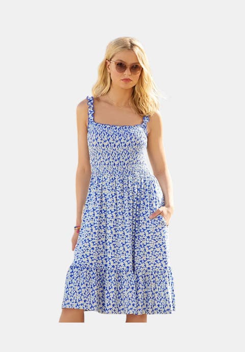 Square Neck Jersey Dress (Plus)
