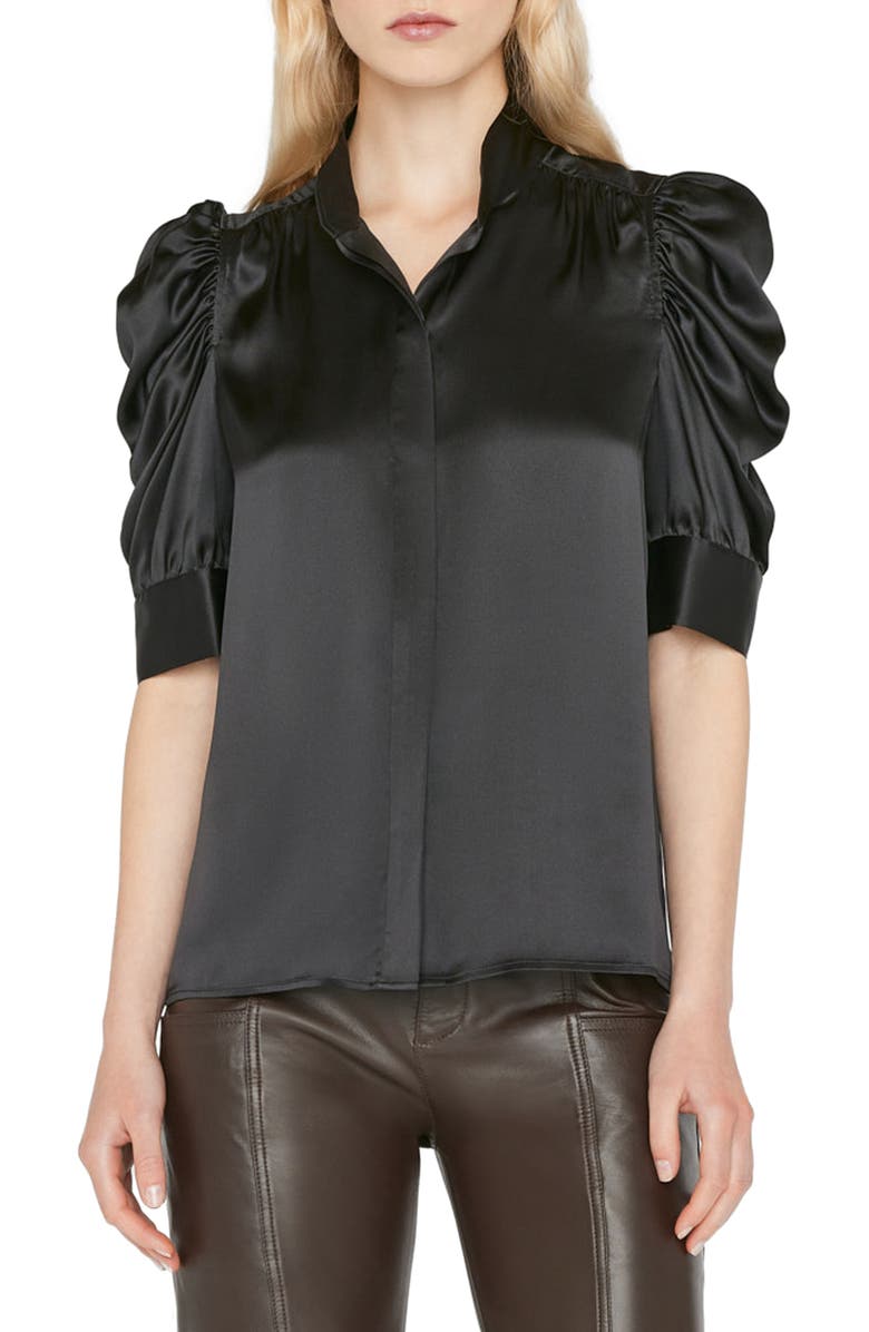 FRAME Gillian Silk Button-Up Shirt, Main, color, 