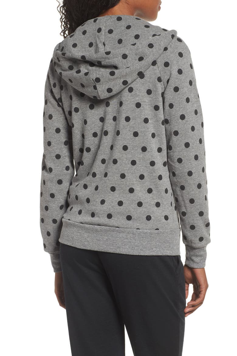Adrian Print Zip Hoodie, Alternate, color, ECO GREY/ BLACK DOT PRINT