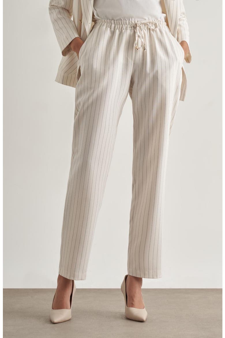Drawstring Summer Pants, Main, color, Ecru