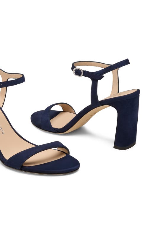 Stuart Weitzman Babette 85 Ankle Strap Sandal In Blue