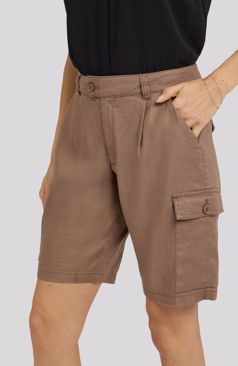 NYDJ Cargo Bermuda Shorts, Alternate, color, Toasted Coconut