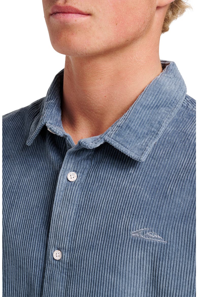 Cotton Corduroy Button-Up Overshirt, Alternate, color, CHINA BLUE