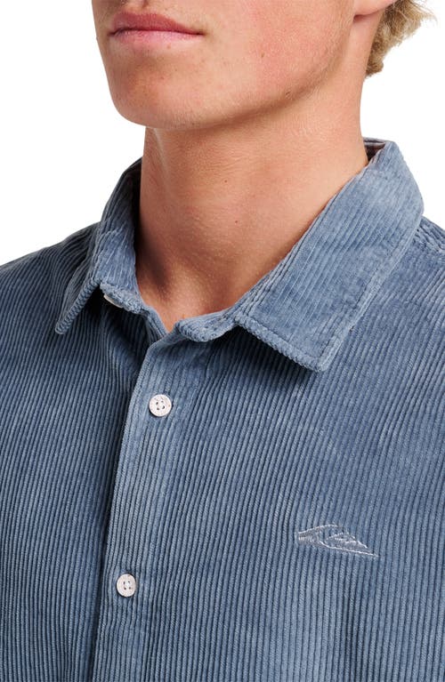 Quiksilver Cotton Corduroy Button-up Overshirt In Blue