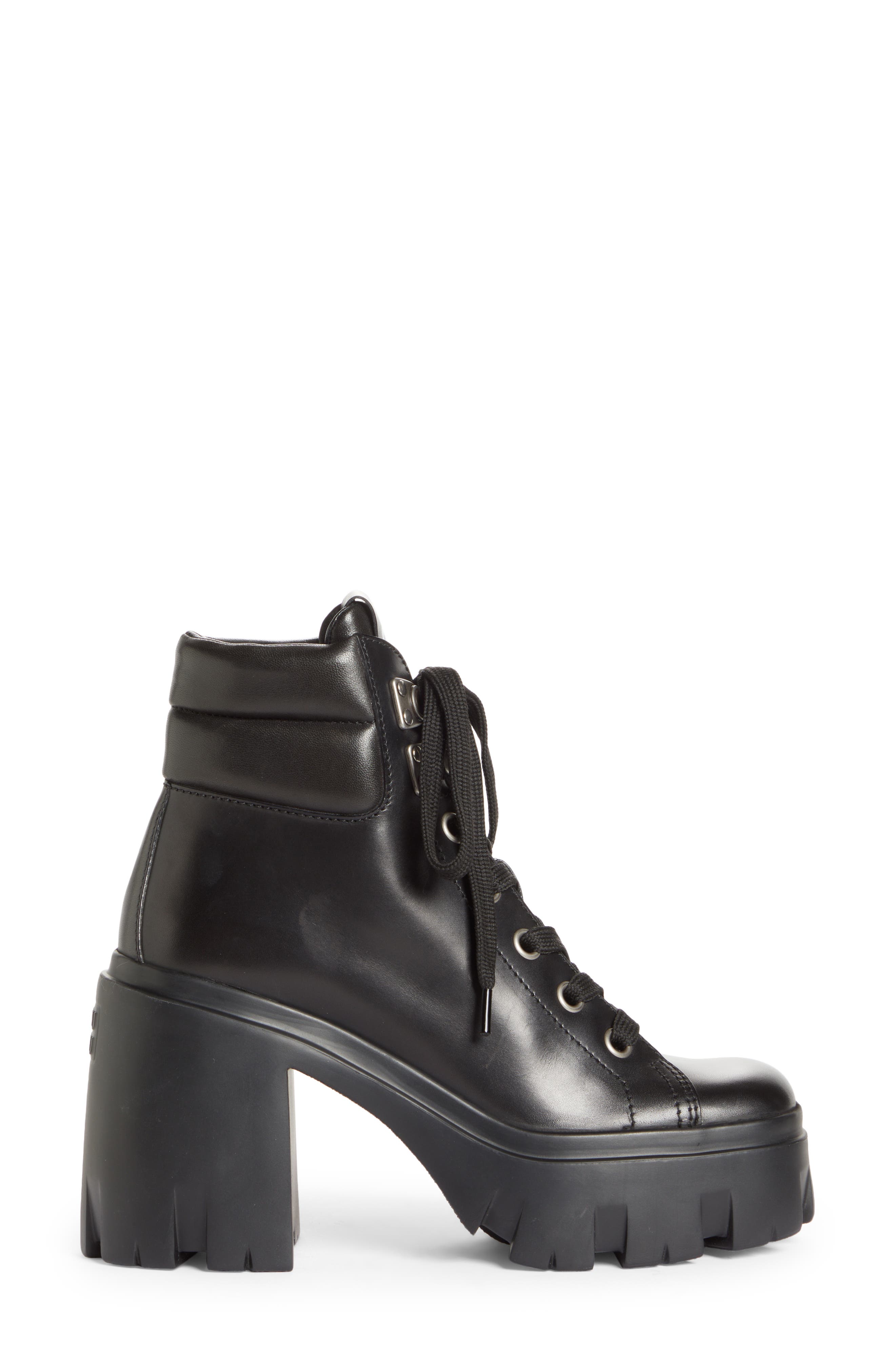 Miu Miu Lug Sole Combat Boot, Alternate, color, 