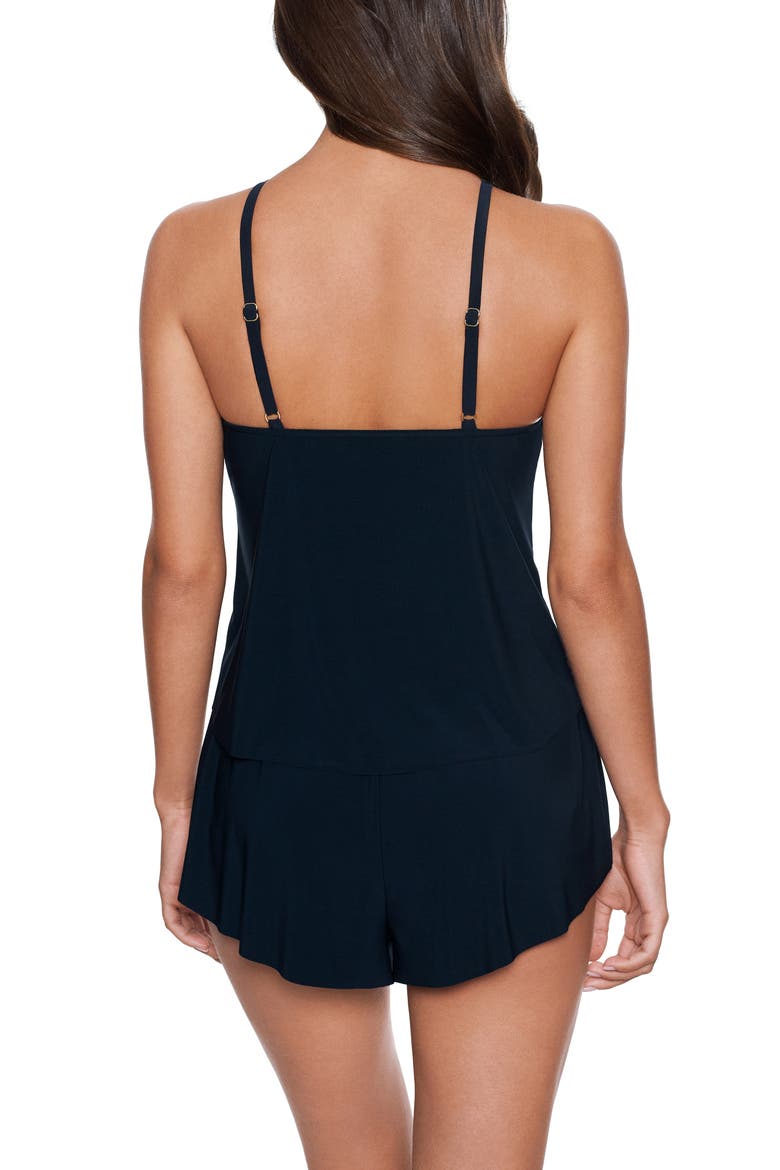 Halo Effect Goldie One-Piece Romper Swimsuit, Alternate, color, BLACK