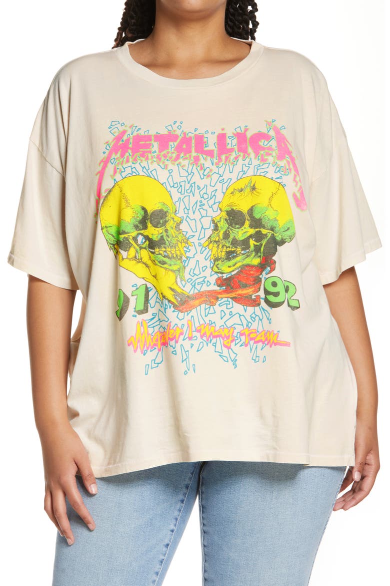 Metallica Wherever I May Roam Graphic Cotton Tee, Main, color, DIRTY WHITE