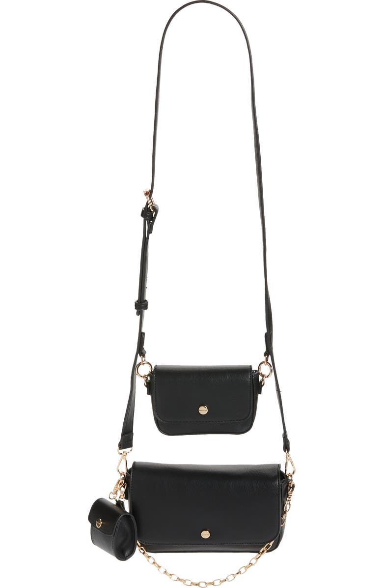 Mali + Lili Three-Piece Vegan Leather Convertible Crossbody Bag, Main, color,