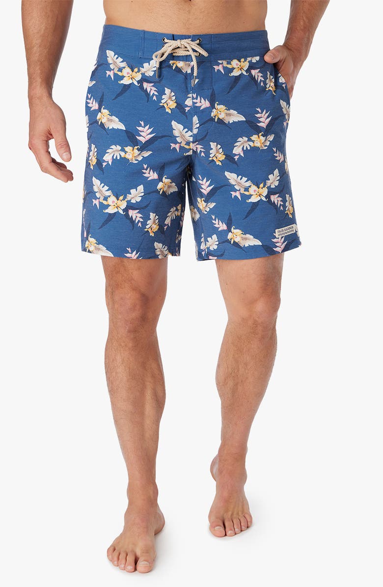 Fair Harbor Nautilus Swim Trunks, Alternate, color, Tropical Twilight
