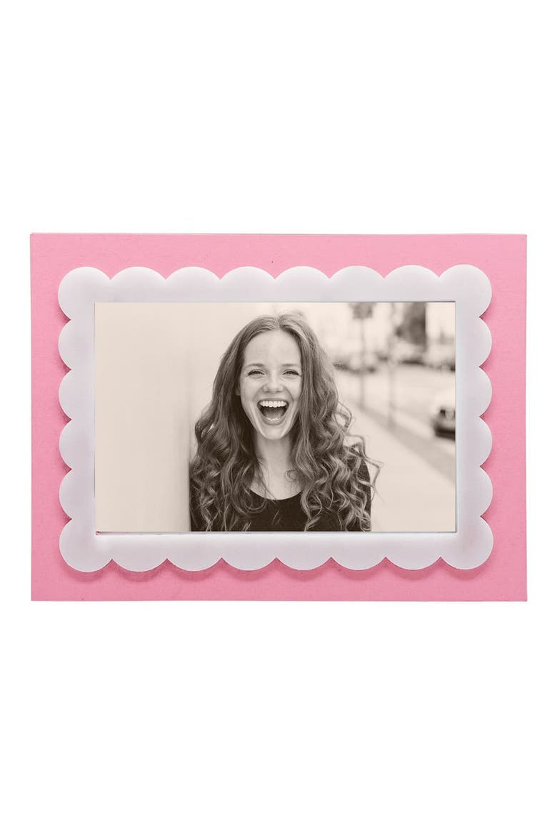 Pink Scallop 4 x 6-Inch Picture Frame, Main, color, PINK