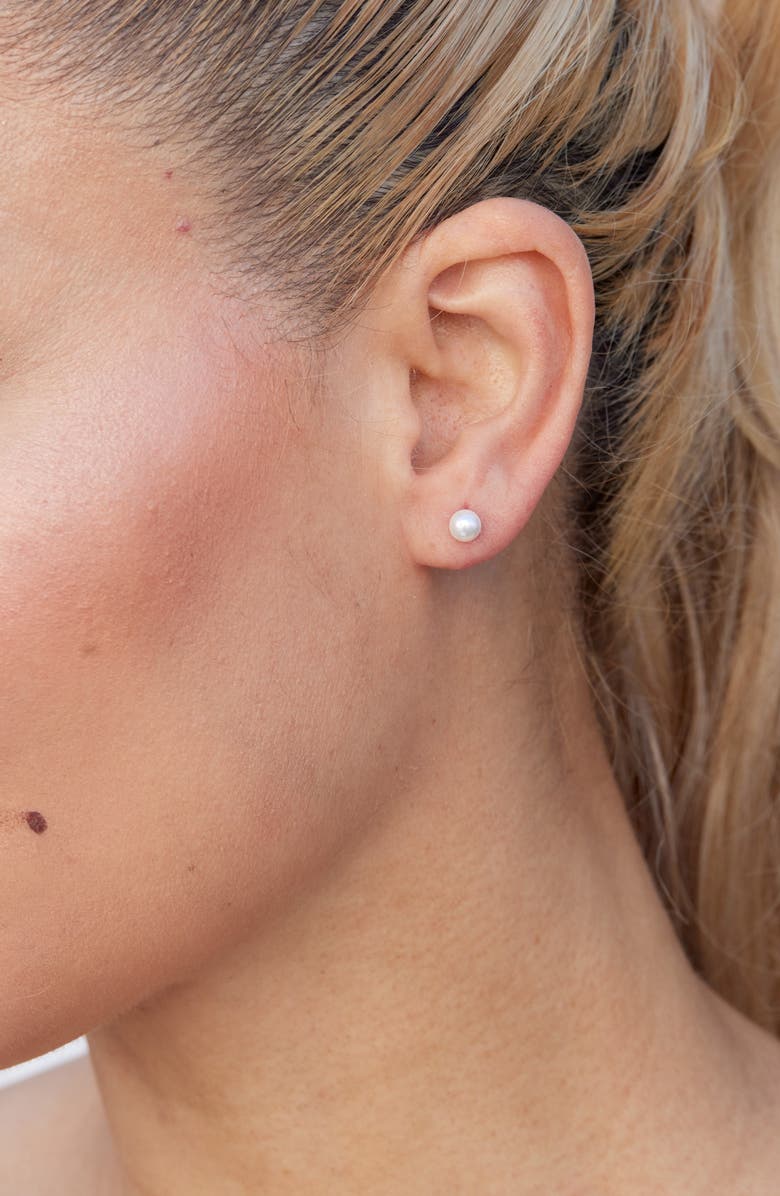 SAVVY CIE JEWELS 3-Pack Assorted Faux Pearl Stud Earrings, Alternate, color, Yellow