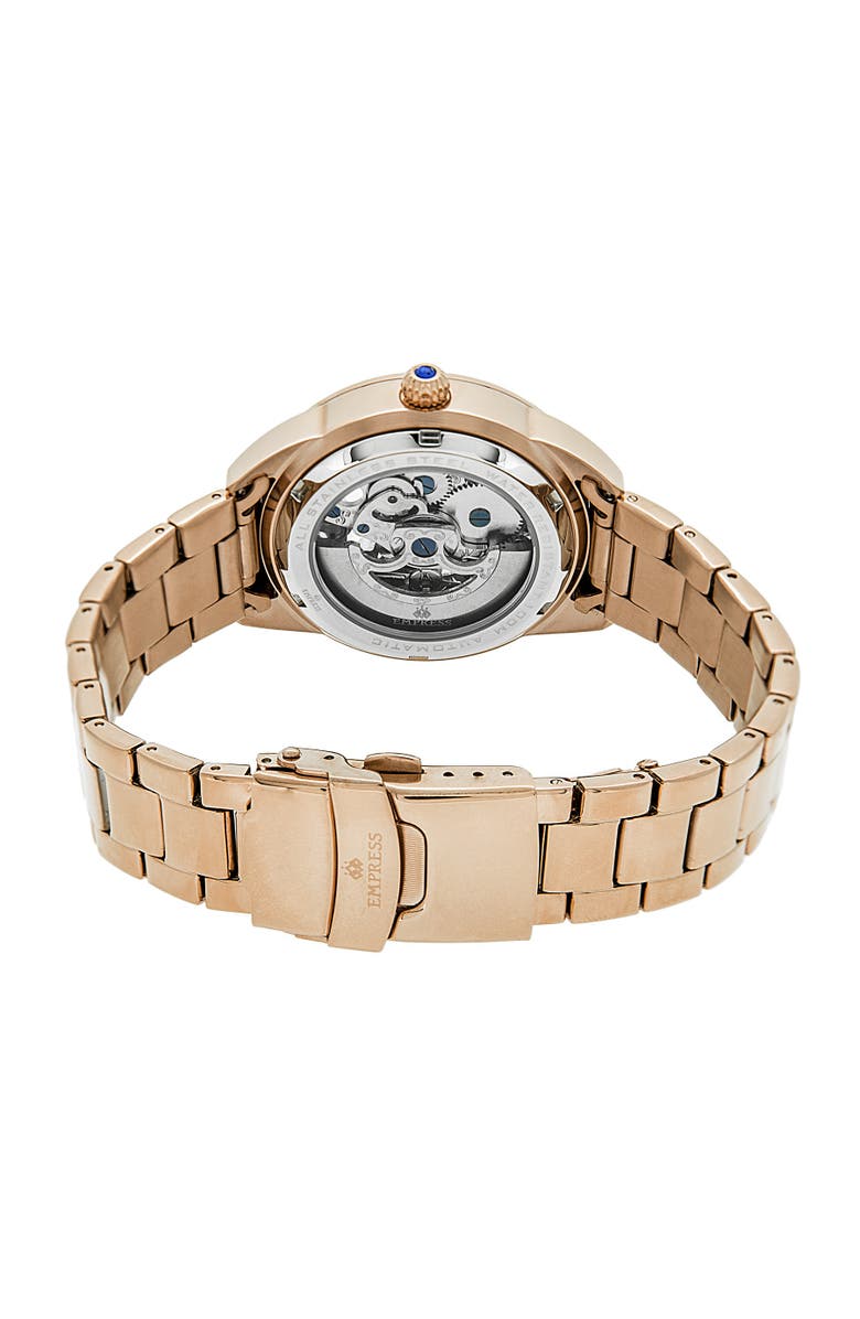 Empress Godiva Automatic MOP Bracelet Watch, Alternate, color, Rose Gold