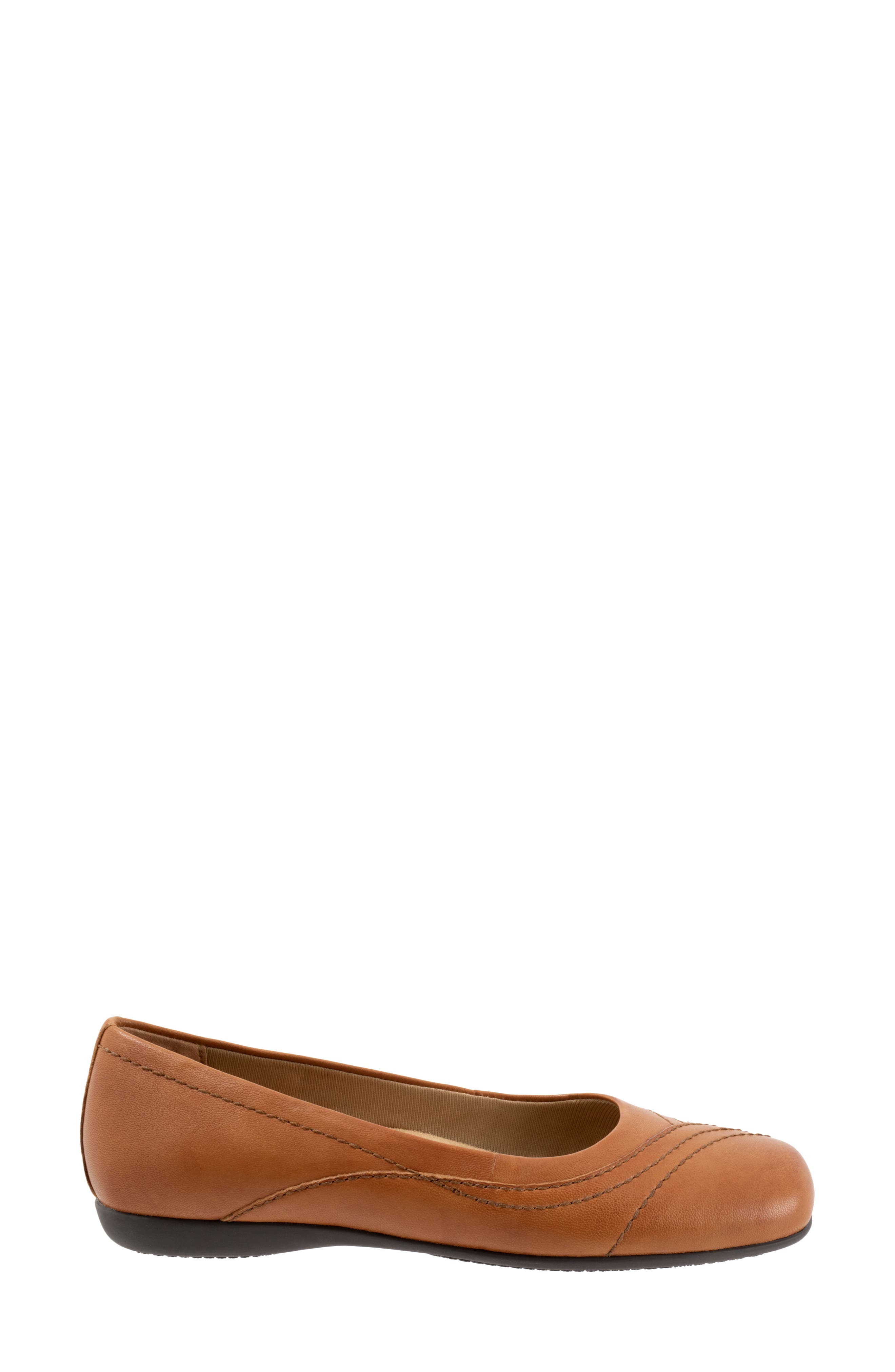 Sasha Square Toe Flat, Alternate, color, LUGGAGE