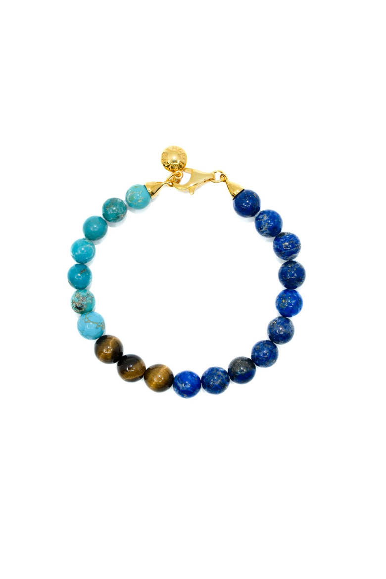 Lapis, Tiger Eye + Turquoise Bracelet, Main, color, Blue Multi