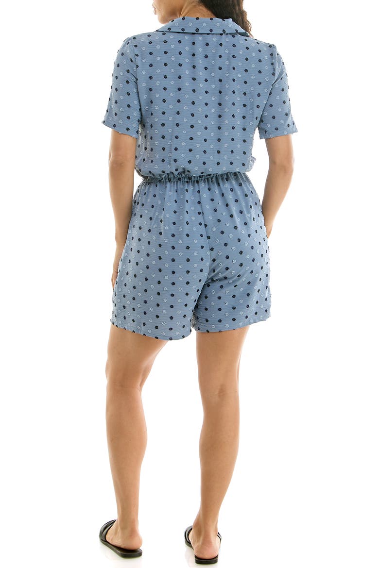 Button Front Romper, Alternate, color, DENIM MULTI
