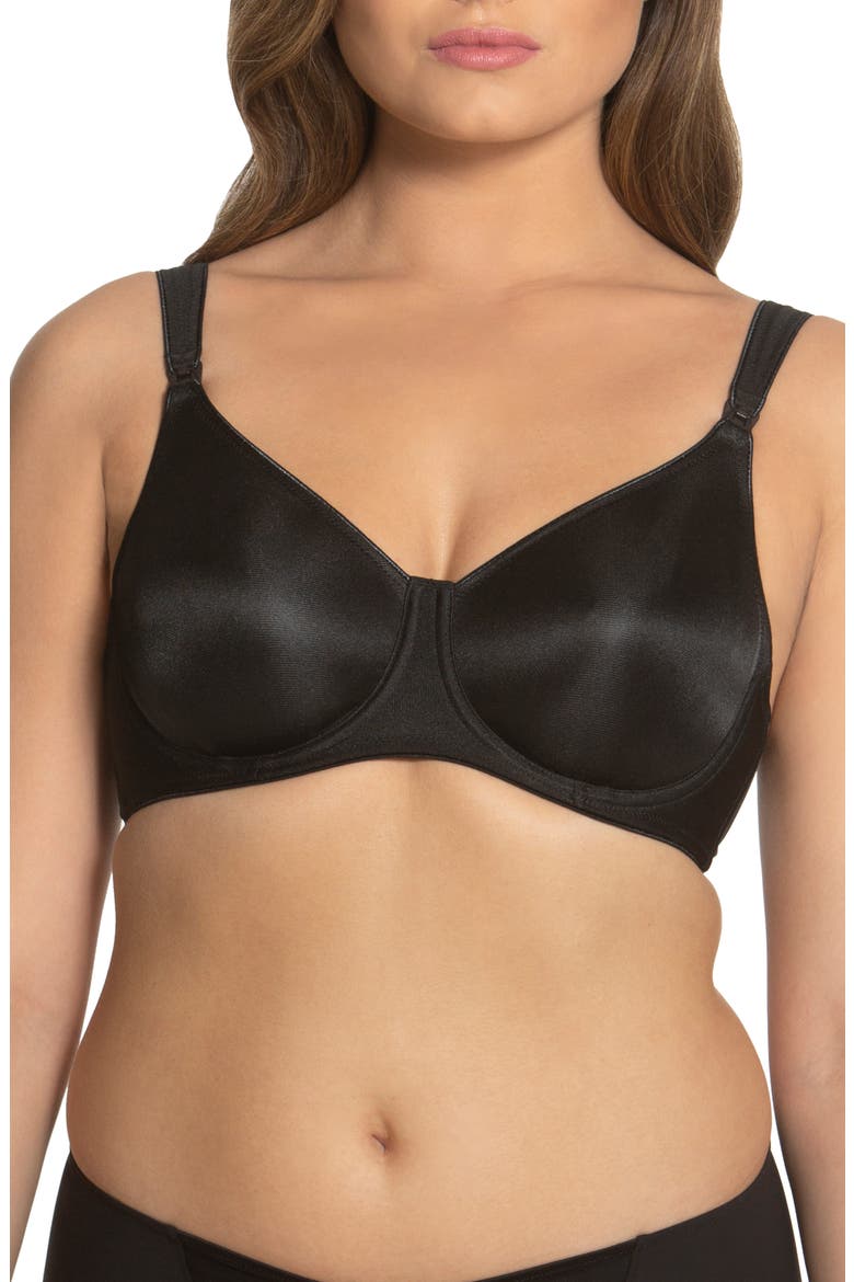 Nanette Seamless Underwire Maternity/Nursing Bra, Main, color, BLACK