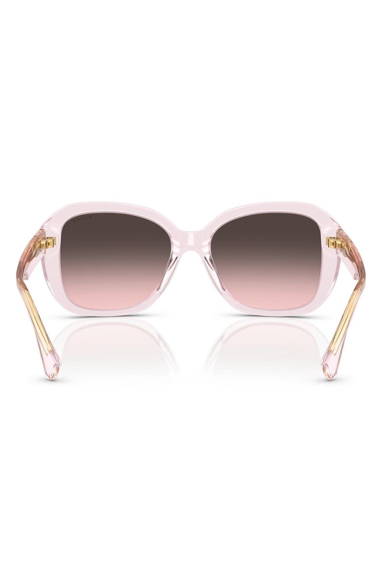Ralph Lauren 56mm Gradient Square Sunglasses, Alternate, color, Transparent Pink / Pink Grey