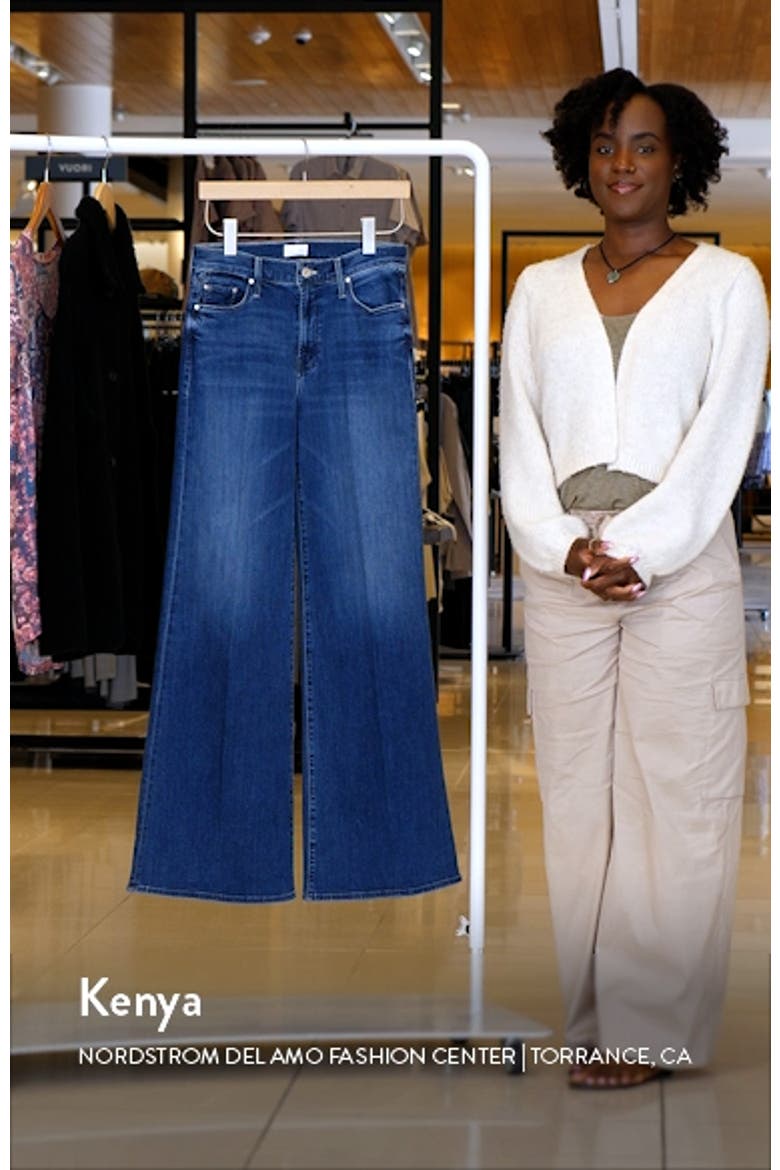 MOTHER The Twister Sneak High Waist Flared Wide Leg Jeans (Women