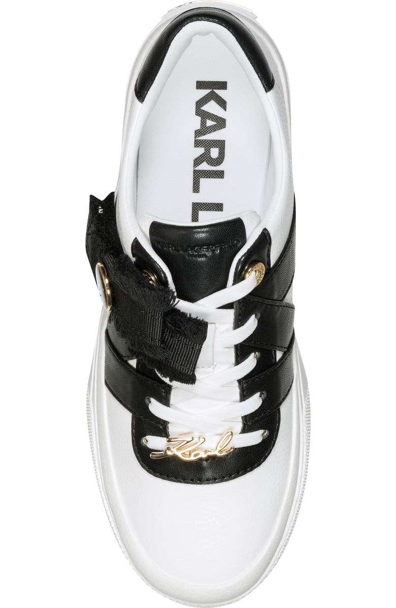 KARL LAGERFELD PARIS Greysen Platform Sneaker, Alternate, color, Bright White/ Black