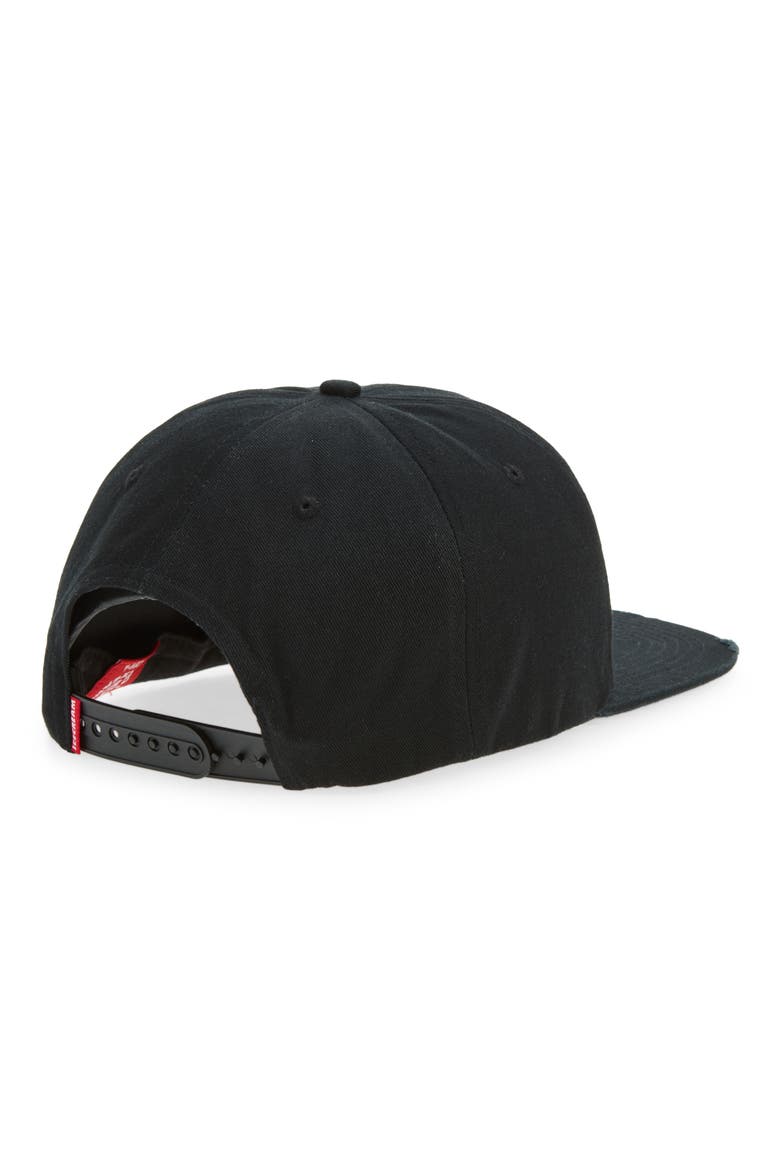 Rails Embroidered Logo Snapback Hat, Alternate, color, BLACK