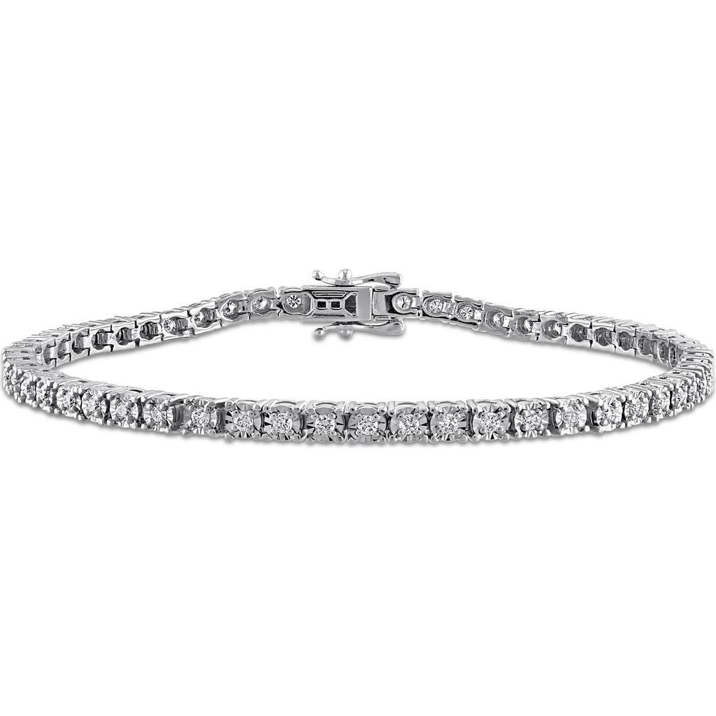 Created Forever Sterling Silver Lab Grown Diamond Tennis Bracelet