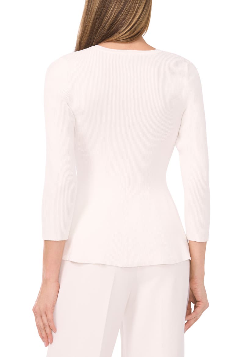 Rib Peplum Sweater, Alternate, color, ANTIQUE WHITE