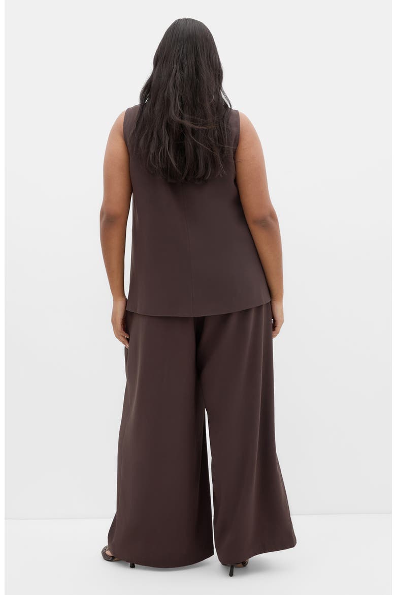 Kehlani Sleeveless Top, Alternate, color, CHOCOLATE