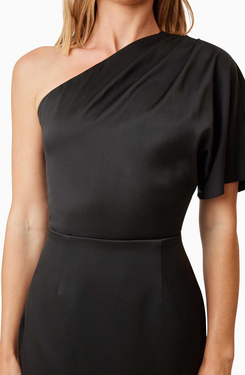 Elliatt Chiara One-Shoulder Satin Cocktail Dress, Alternate, color,