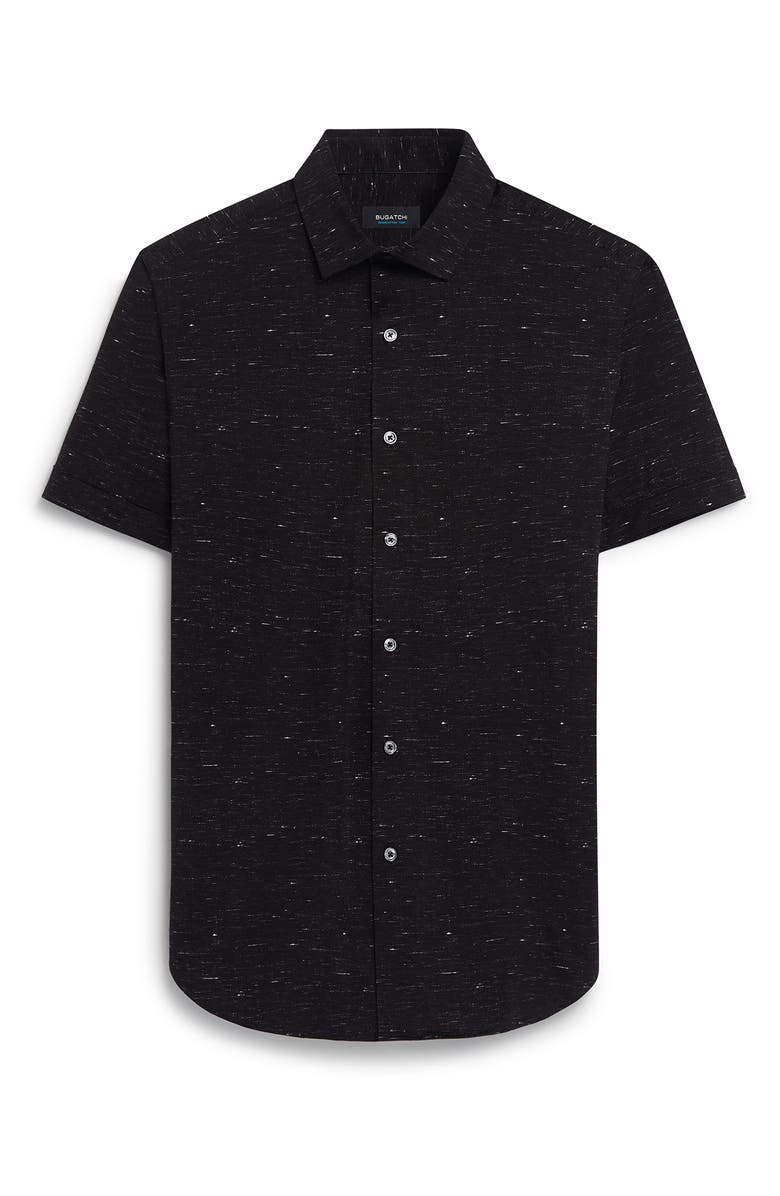 Bugatchi OoohCotton<sup>®</sup> Short Sleeve Button-Up Shirt, Alternate, color,