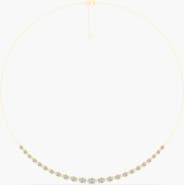 Everlee East West Oval Bezel Lab Diamond Necklace in 14K